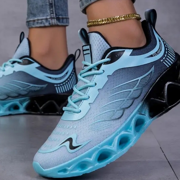 All Terrain Lightweight Blue Athletic Sneakers Women - Picture 3 of 5